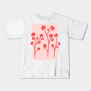 Red poppy flower illustration Kids T-Shirt